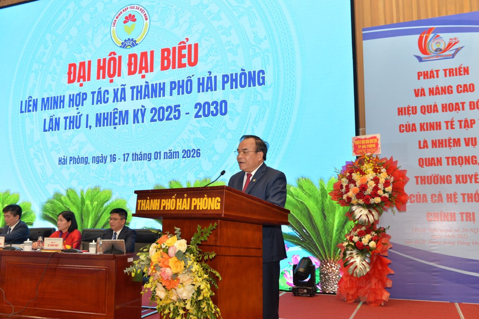 Khai mạc Đại hội đại biểu Liên minh Hợp tác xã Thành phố Hải Phòng lần thứ I, nhiệm kỳ 2025-2030